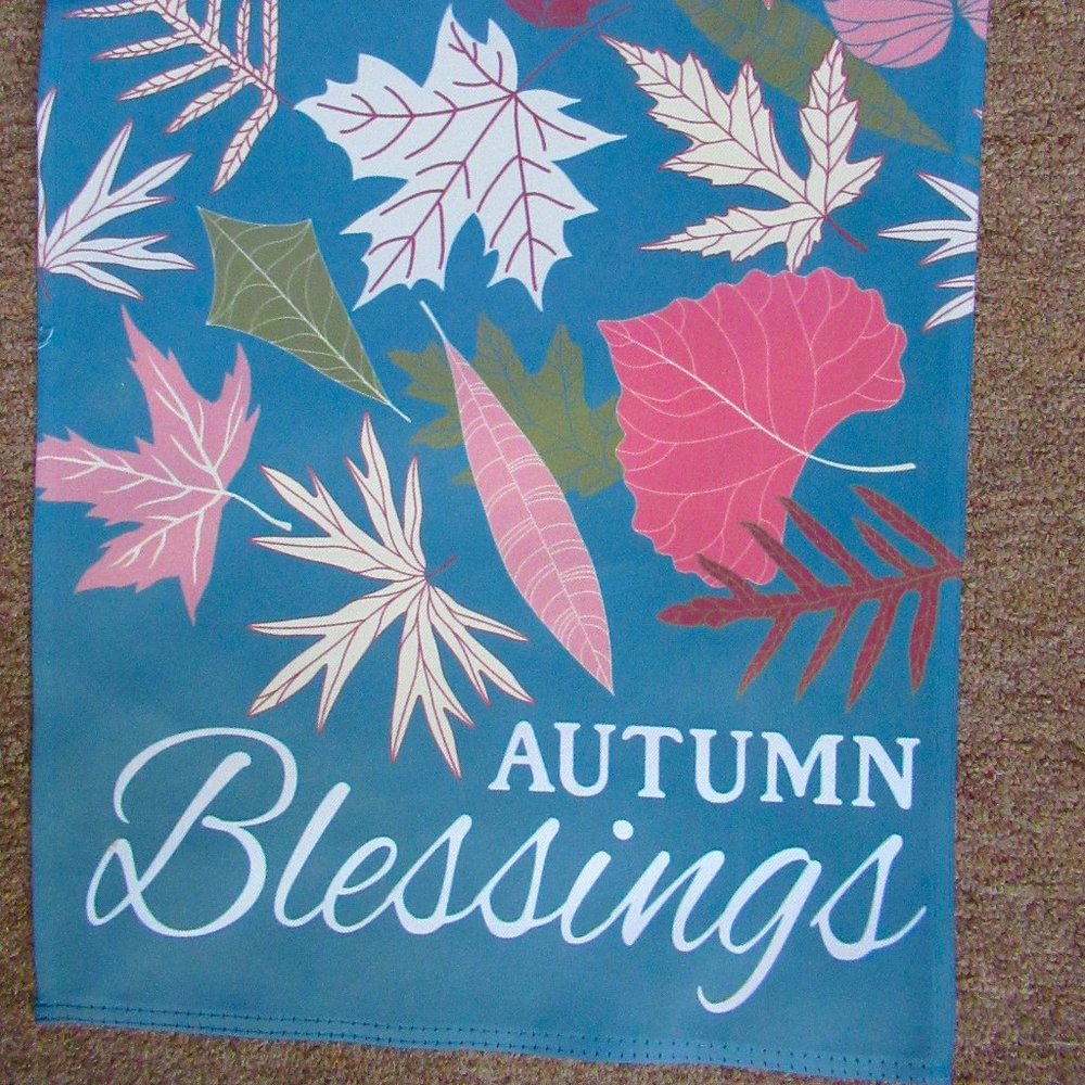 NEW Autumn Blessing double sided Garden Flag 12" x 18" fall decoration